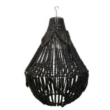 WOOD BEADS LAMP DARK BROWN - HANGING LAMPS